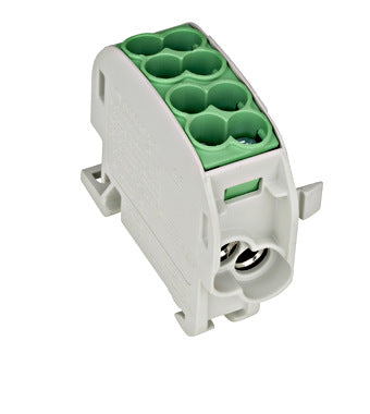 Clema derivatie, 25mm², Cu-Al, galben/verde, Schrack