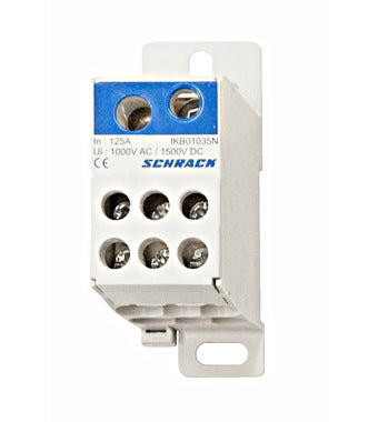 Clema derivatie N,1 pol 125A, 1x35 mm²+1x16 mm² / 6x16 mm²