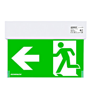 Corp iluminat siguranță (tip EXIT) K2, LED4, 2W 230V AC/DC, montaj universal, IP44, Schrack