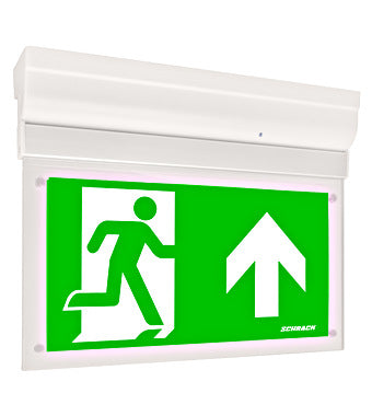 Corp de iluminat de siguranță (tip EXIT) cu baterie K4 Autotest LED 3h 230VAC universal, Schrack