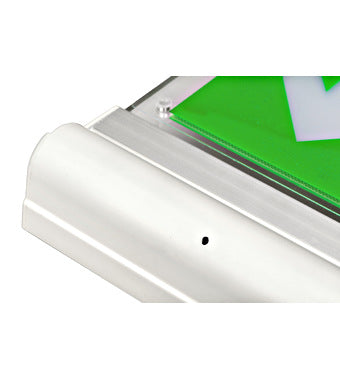 Corp de iluminat de siguranță (tip EXIT) cu baterie K4 Autotest LED 3h 230VAC universal, Schrack