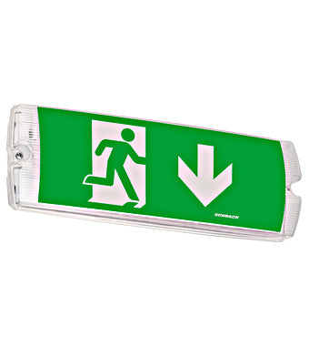 Corp iluminat de siguranta (tip EXIT) K5, LED, 3W 230VAC 3h 130Lm, IP65, cu indicator, Schrack