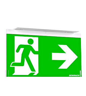 Corp de iluminat de siguranta (tip EXIT) K9 montaj universal autonomie 8h autotest 20m IP40 3W LED, Schrack