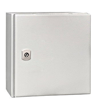 Cutie metalica + contrapanou, 300x300x155, cu ușă. IP65, Schrack