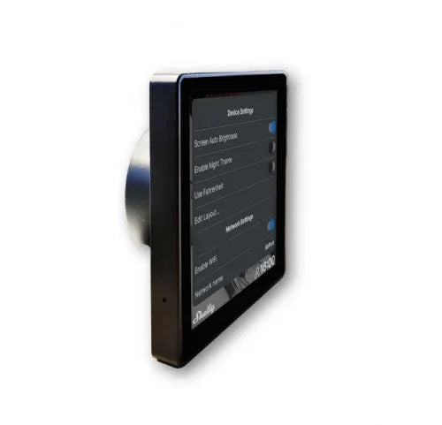 Intrerupator Smart cu touchscreen Shelly Wall Display, Wi-FI, Negru Bluethooth
