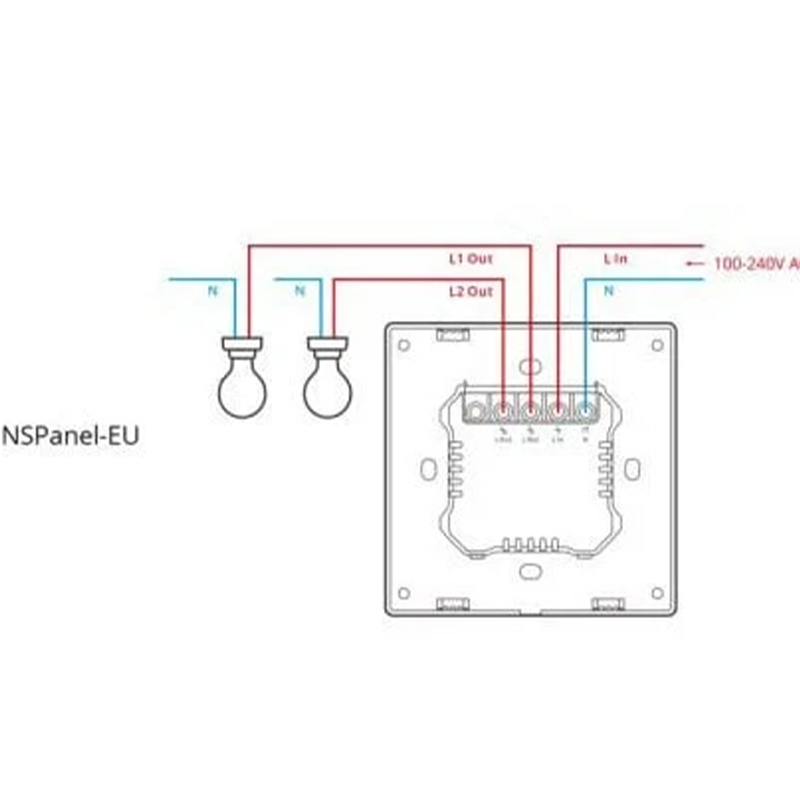 Intrerupator Smart cu touch si functie termostat Sonoff NS Panel - alb