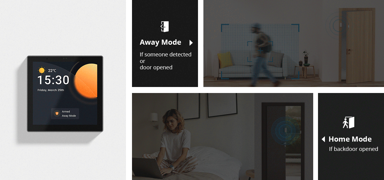 Întrerupător Smart cu touch si functie termostat Sonoff NS Panel - PRO