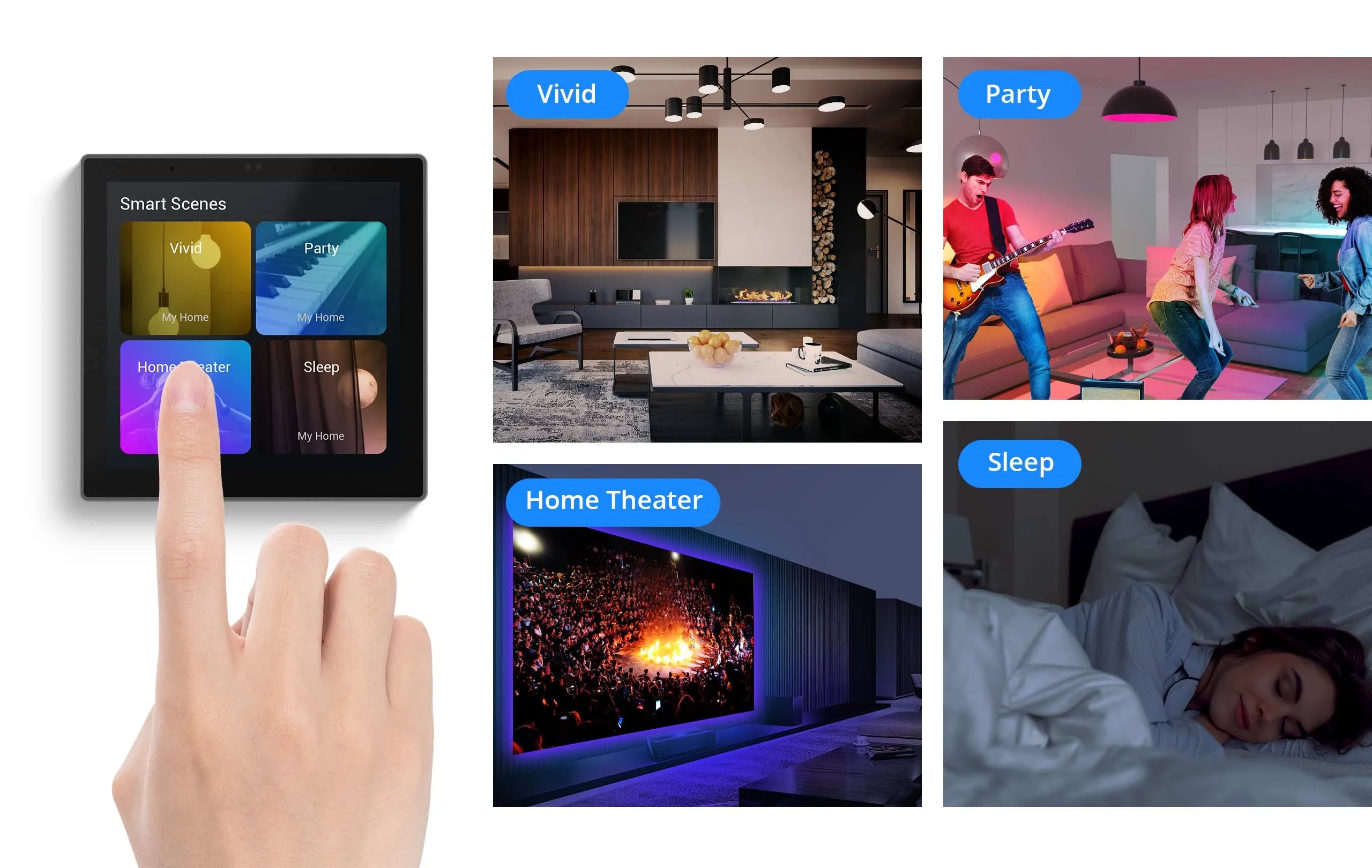 Întrerupător Smart cu touch si functie termostat Sonoff NS Panel - PRO