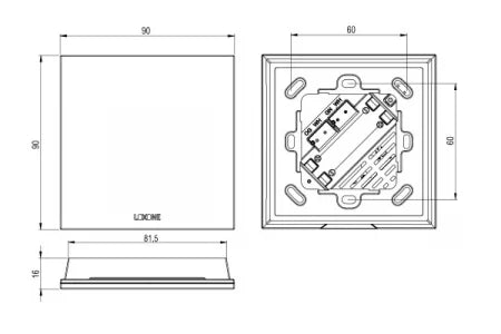 Întrerupător Smart Loxone Touch Pure Air White