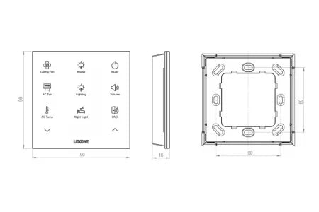 Întrerupător Smart Loxone Touch Pure Flex Air White