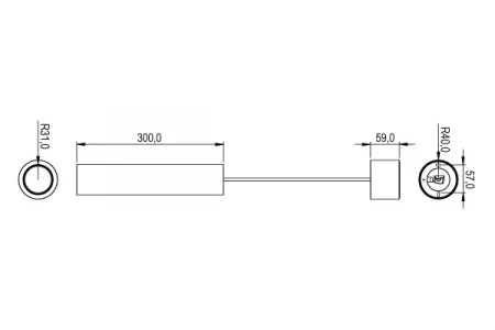 Pendul slim LED Loxone Tree White