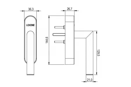 Maner fereastra Smart Loxone - Window Handle Air