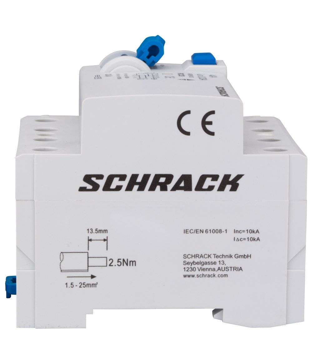 Intreruptor diferential Schrack AMPARO (10kA), 40A, 4-poli, 30mA, tip A
