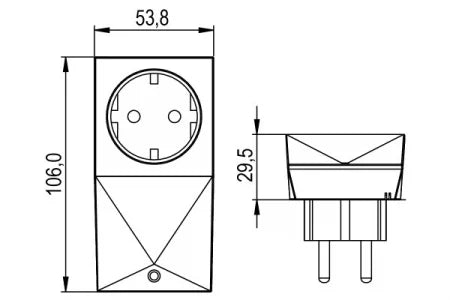 Priză inteligentă de tip F Air Loxone - Smart Socket Air Type F