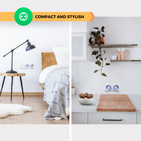 Set 2 prize inteligente Nous A1, Wi-Fi, 15A/3450W, Monitorizare energie , control vocal, compatibil Google Assistant, amazon alexa