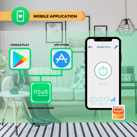 Set 2 prize inteligente Nous A1, Wi-Fi, 15A/3450W, Monitorizare energie , control vocal, compatibil Google Assistant, amazon alexa