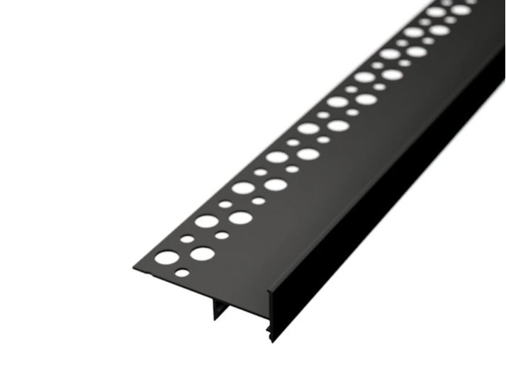 Profil LED Aluminiu Negru pentru Trepte Scări gresie