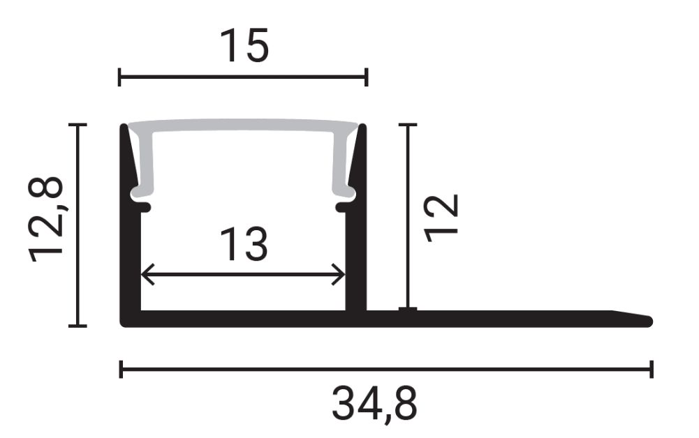 Profil led 2m rigips
