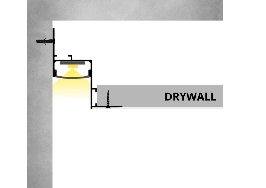 Profil LED Aluminiu Incastrabil SHADOW GAP