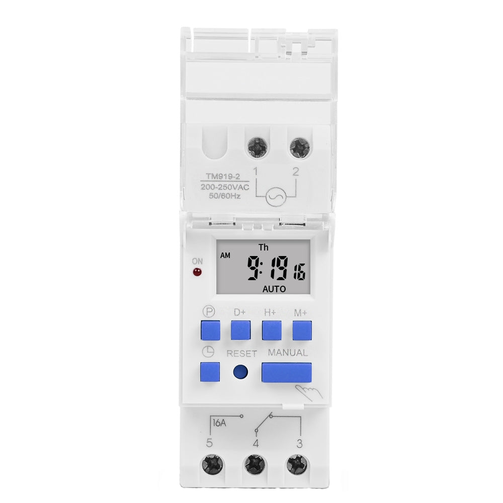 Releu digital cu temporizator, Sinotimer, temporizator, intrerupator, programabila, 230V, 16A, TM919A-2-16A