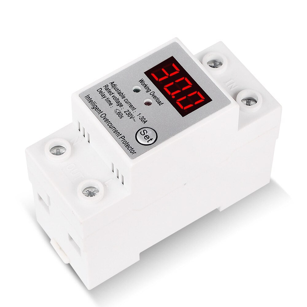 Releu siguranta digitala de protectie tensiune, Sinotimer, 30A, 230V, SAP-30A, recuperare automata cu afisaj LED