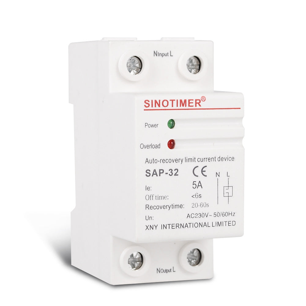 Releu Sinotimer, siguranta digitala de protectie tensiune, Sinotimer, 5A, SAP-32, recuperare automata