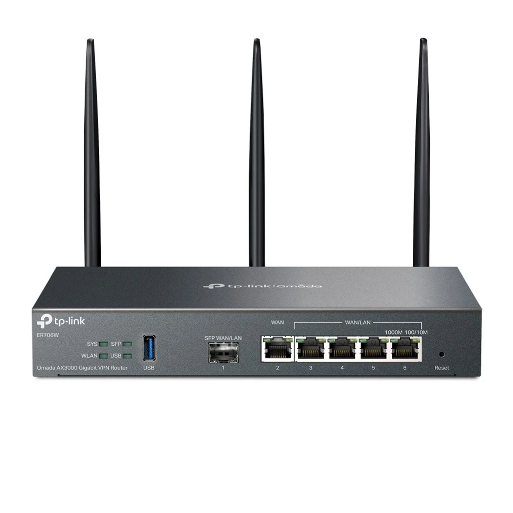 Router TP-Link Omada ER706W, VPN Wi-Fi 6 AX3000 Multi-WAN