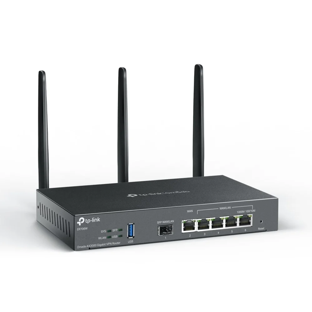 Router TP-Link Omada ER706W, VPN Wi-Fi 6 AX3000 Multi-WAN