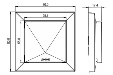 Senzor de confort al camerei Tree Antracit Loxone - Room Comfort Sensor Tree Anthracite