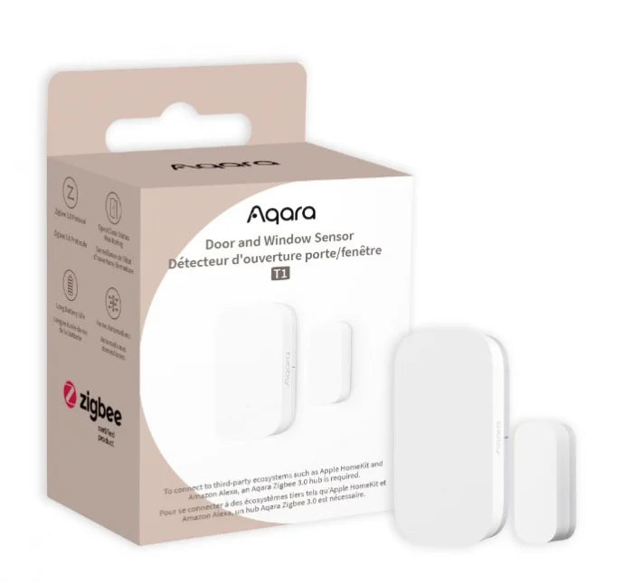 Senzor de geam/usa Aqara Door and Window Sensor T1, Zigbee, Apple HomeKit