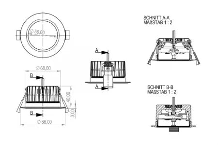 Senzor de prezență montat încastrat alb Loxone - Flush-mounted Presence Sensor Tree White