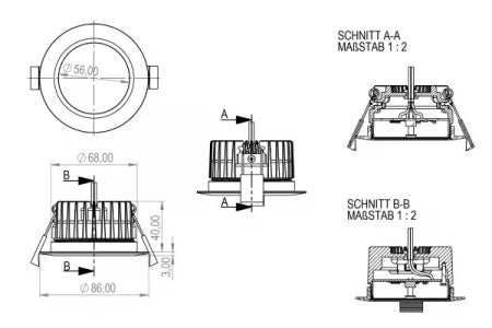 Senzor de prezență montat încastrat Antracit Loxone - Flush-mounted Presence Sensor Tree Anthracite