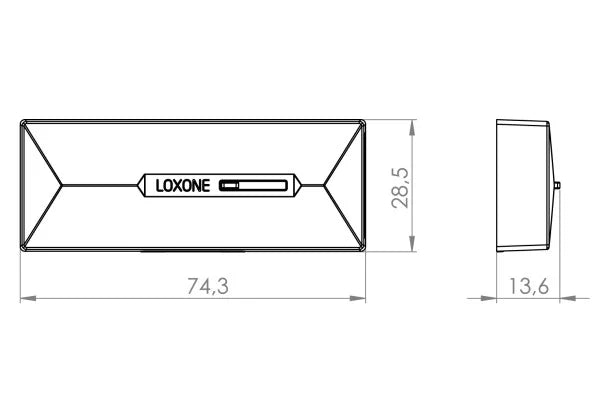 Senzor pentru usi si ferestre Loxone alb - Door & Window Contact Air White