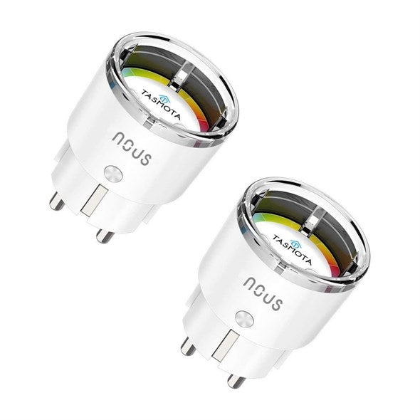 Set de 2 prize Smart WiFi Nous A1T cu Tasmota si monitorizare consum, 16A