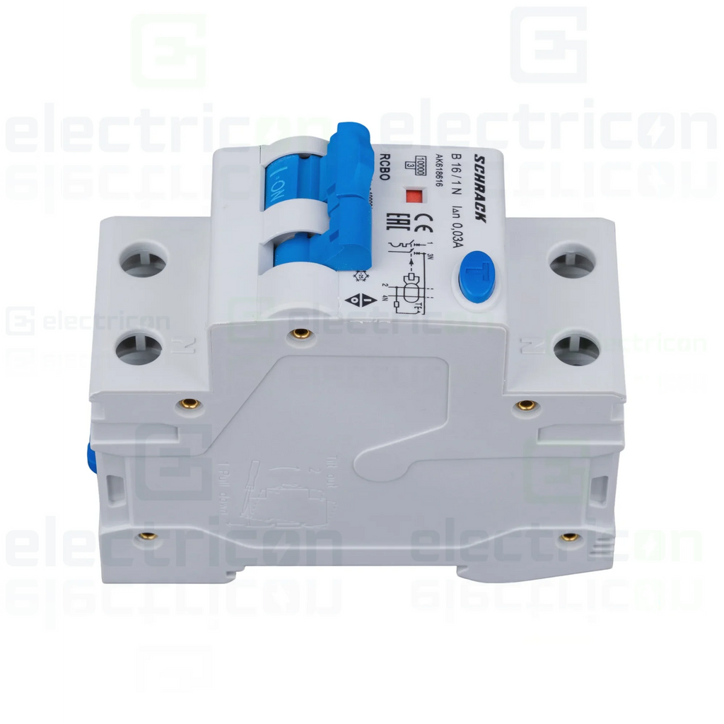 Siguranta diferentiala RCBO, 1P+N, 16A, 30mA, 10kA, curba B, tip A, AMPARO