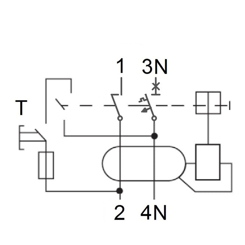 Siguranta diferentiala RCBO, 1P+N, 16A, 30mA, 10kA, curba B, tip A, AMPARO