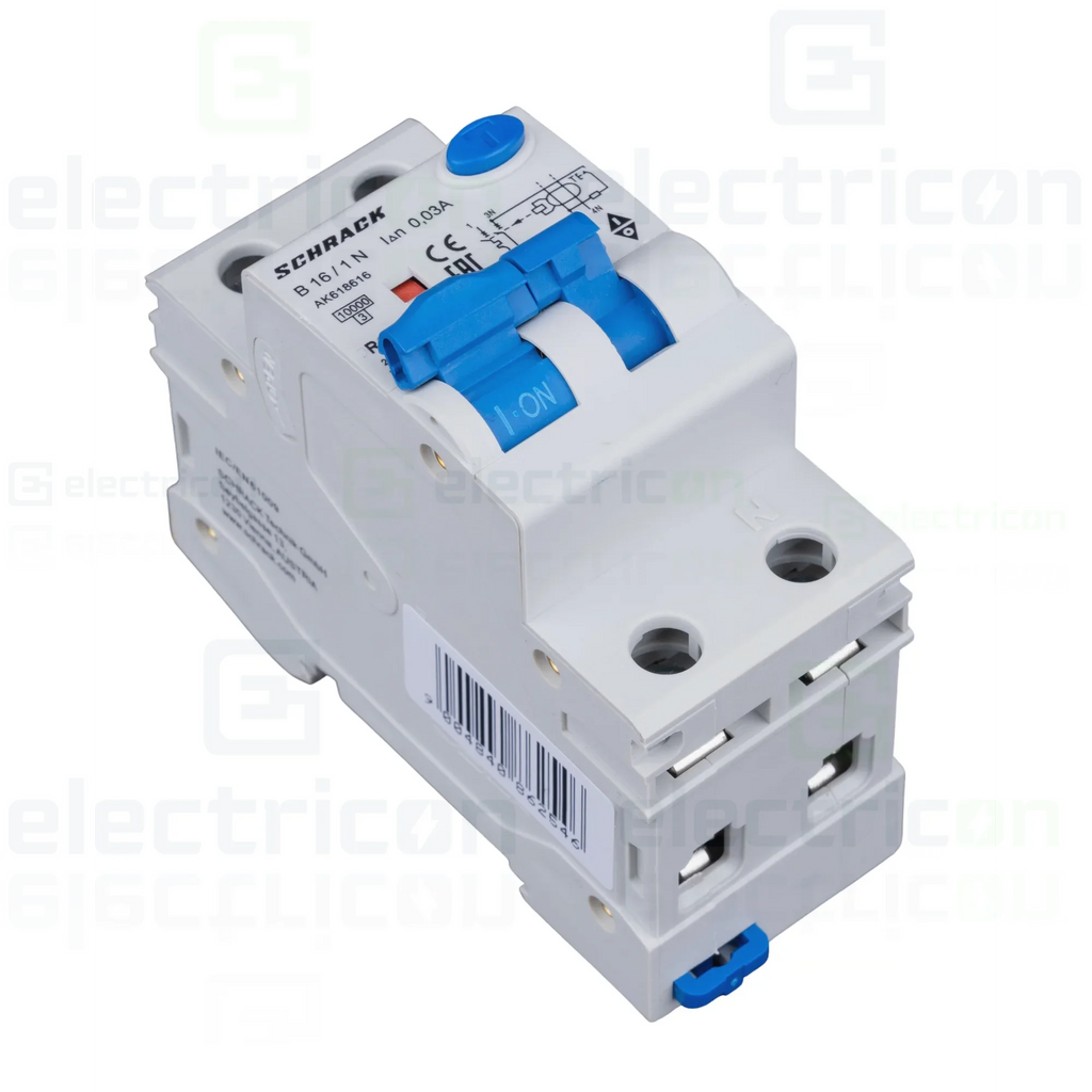 Siguranta diferentiala RCBO, 1P+N, 16A, 30mA, 10kA, curba B, tip A, AMPARO