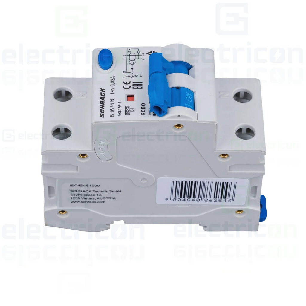 Siguranta diferentiala RCBO, 1P+N, 16A, 30mA, 10kA, curba B, tip A, AMPARO
