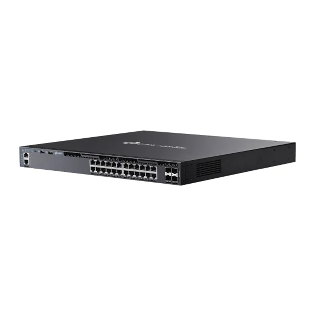 Switch cu 24 de porturi POE+ TP-Link Omada SG6428XHP, 4 porturi 10G, L3 Managed