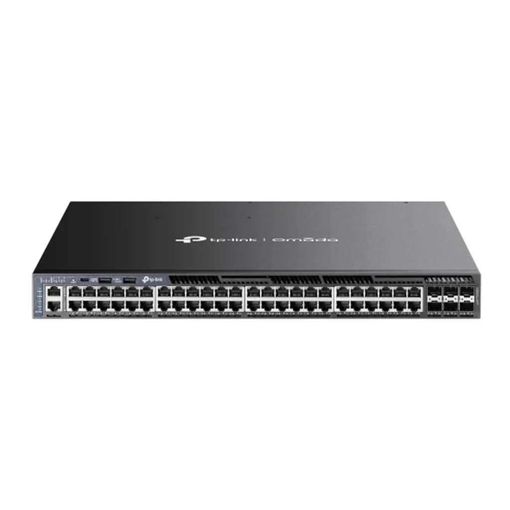 Switch cu 48 de porturi TP-Link Omada SG6654XHP, 6 porturi 10G