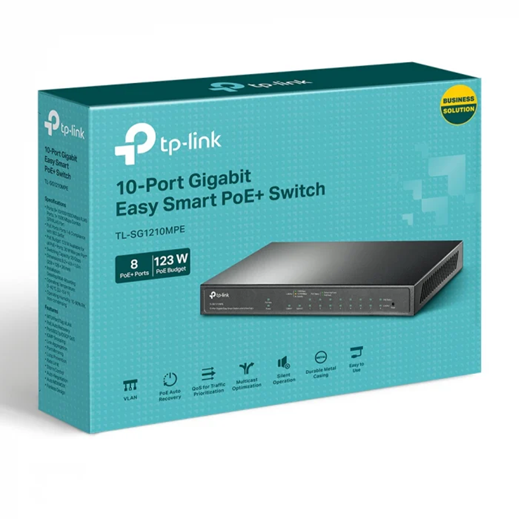 Switch Easy Smart TP-Link Omada TL-SG1210MPE, 10 porturi, POE