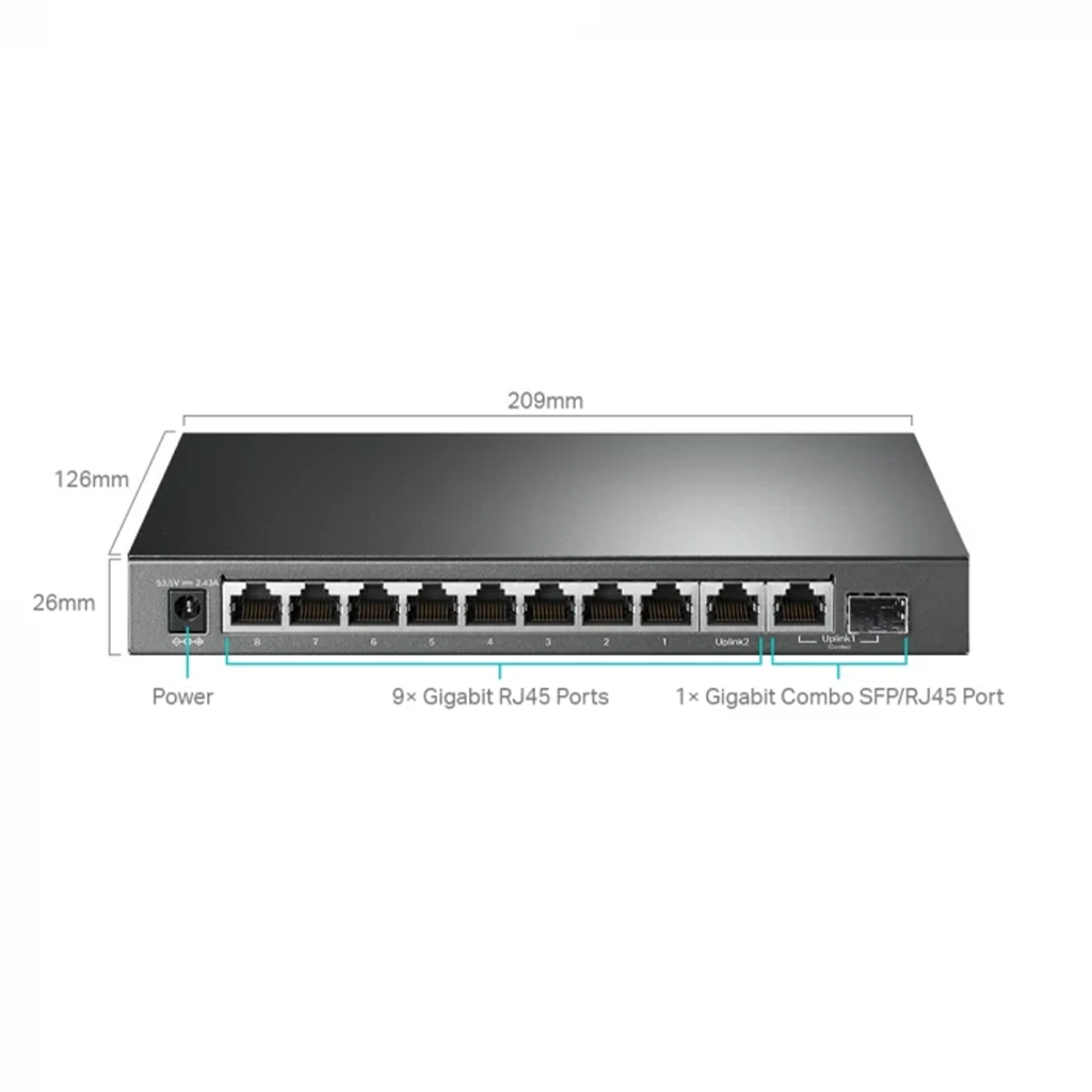 Switch Easy Smart TP-Link Omada TL-SG1210MPE, 10 porturi, POE