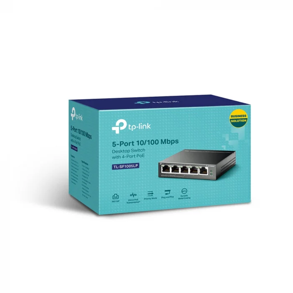 Switch cu 5 porturi, fara management TP-Link Omada TL-SF1005LP, POE