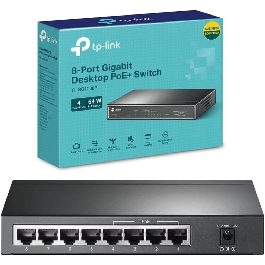 Switch fara managament TP-Link Omada TL-SG1008P, 8 porturi, POE