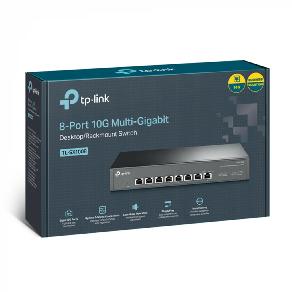 Switch fără management TP-Link Omada TL-SX1008, 8 porturi 10G