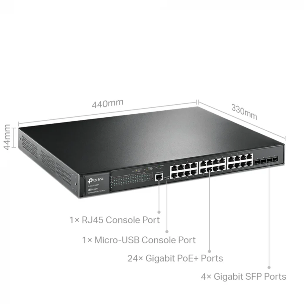 Switch JetStream cu Management TP-Link Omada TL-SG3428MP, 28 porturi, POE