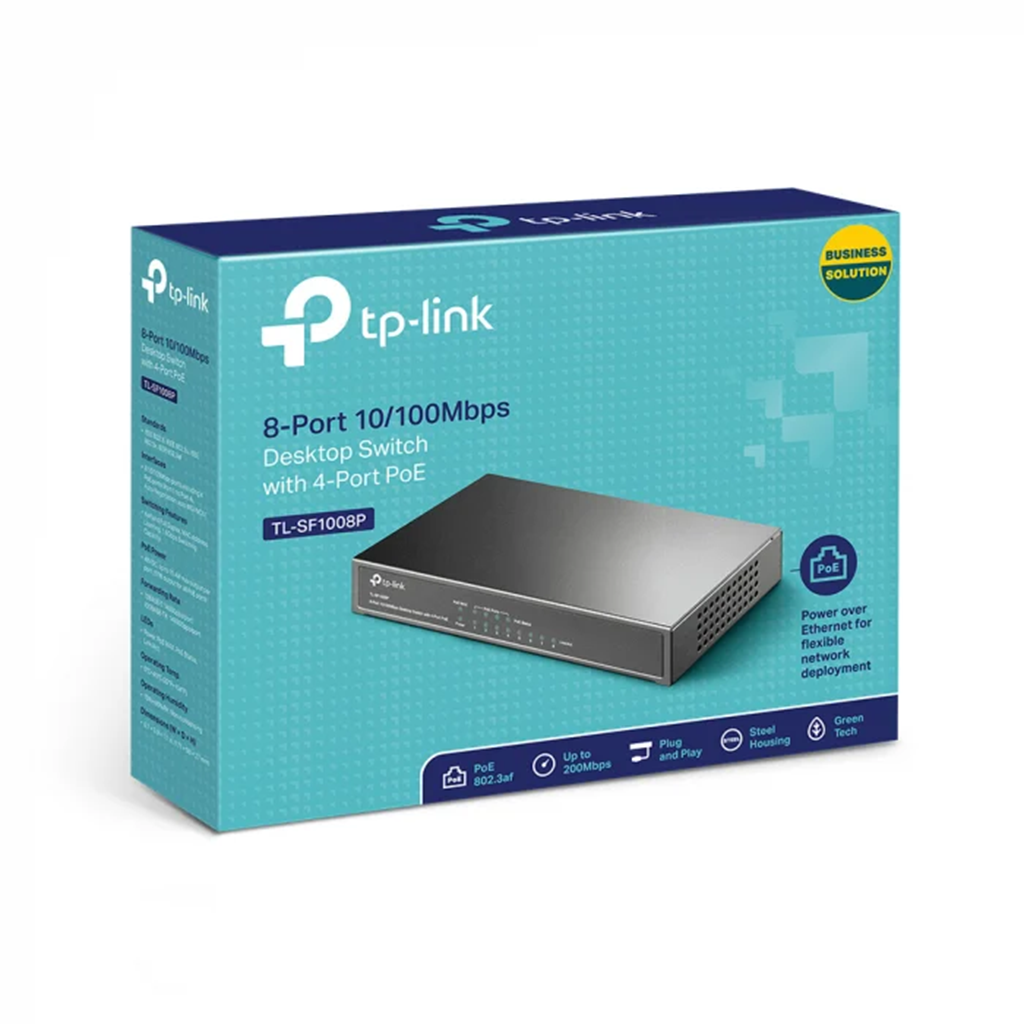 Switch fara management TP-Link Omada TL-SF1008P, 8 porturi, POE