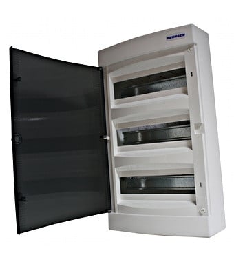 Tablou electric aparent, 36 module, usa transparenta, IP 40, Schrack Technik