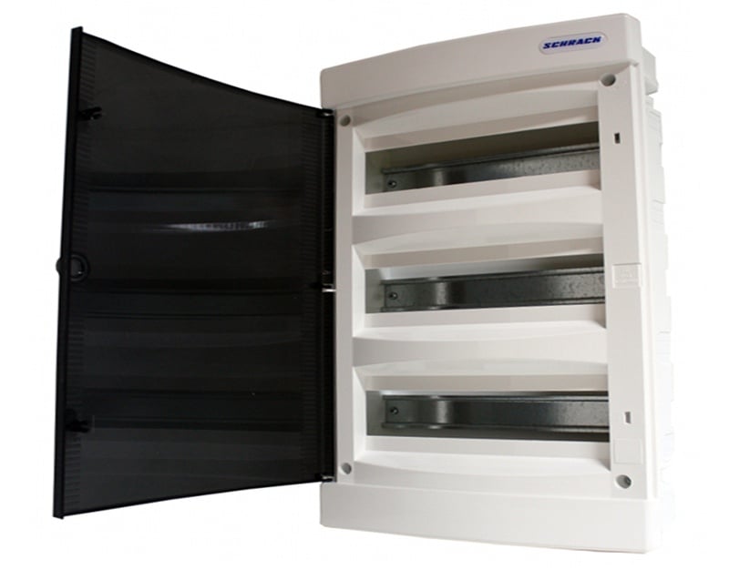 Tablou electric incastrat , 3x18 module, usa transparenta, IP 40, Schrack Technik