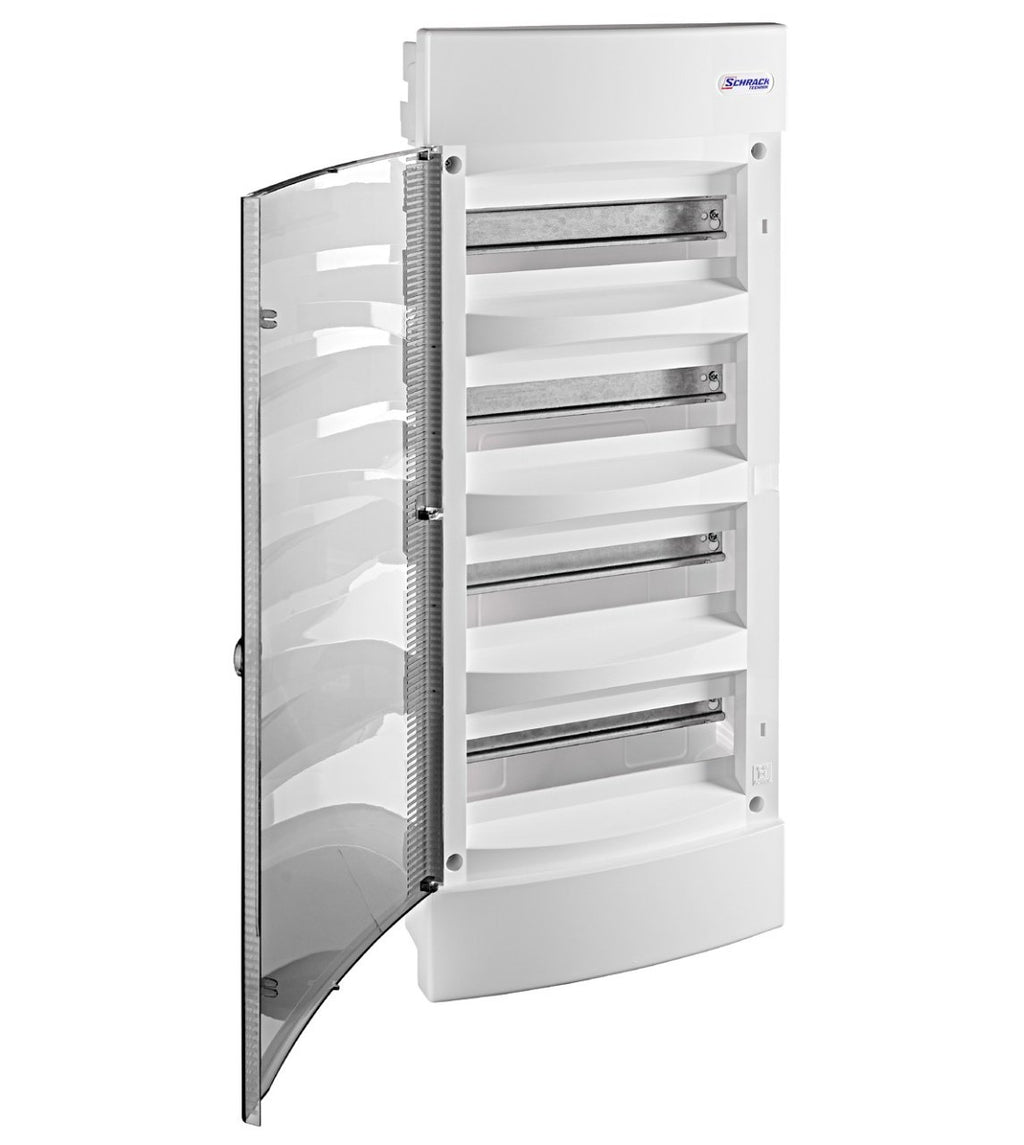 Tablou electric incastrat, 48 module, usa transparenta, IP 40, Schrack Technik